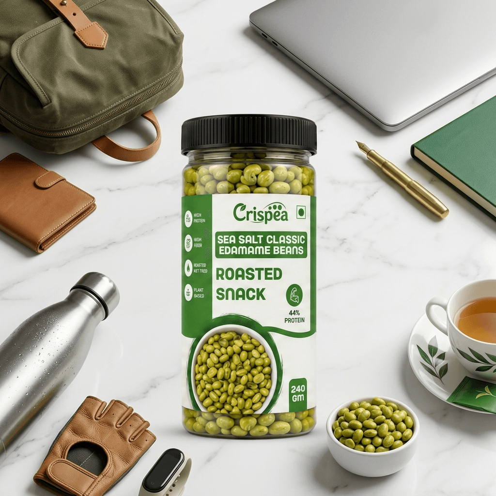 Crispea Sea Salt Classic Edamame Beans – Roasted Snack