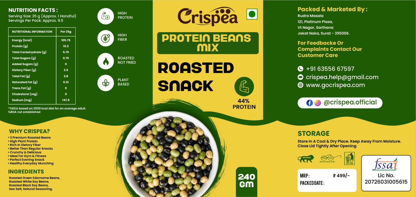 Crispea Protein Beans Mix – Roasted Snack