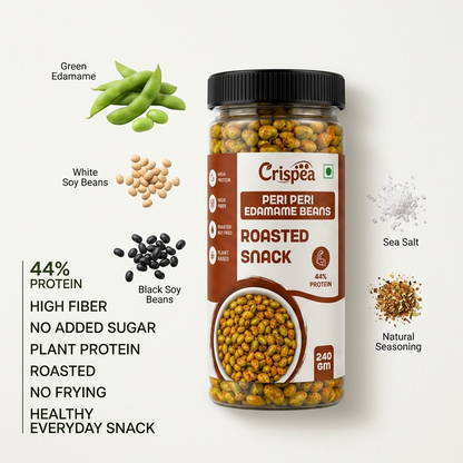 Crispea Peri Peri Edamame Beans – Roasted Snack