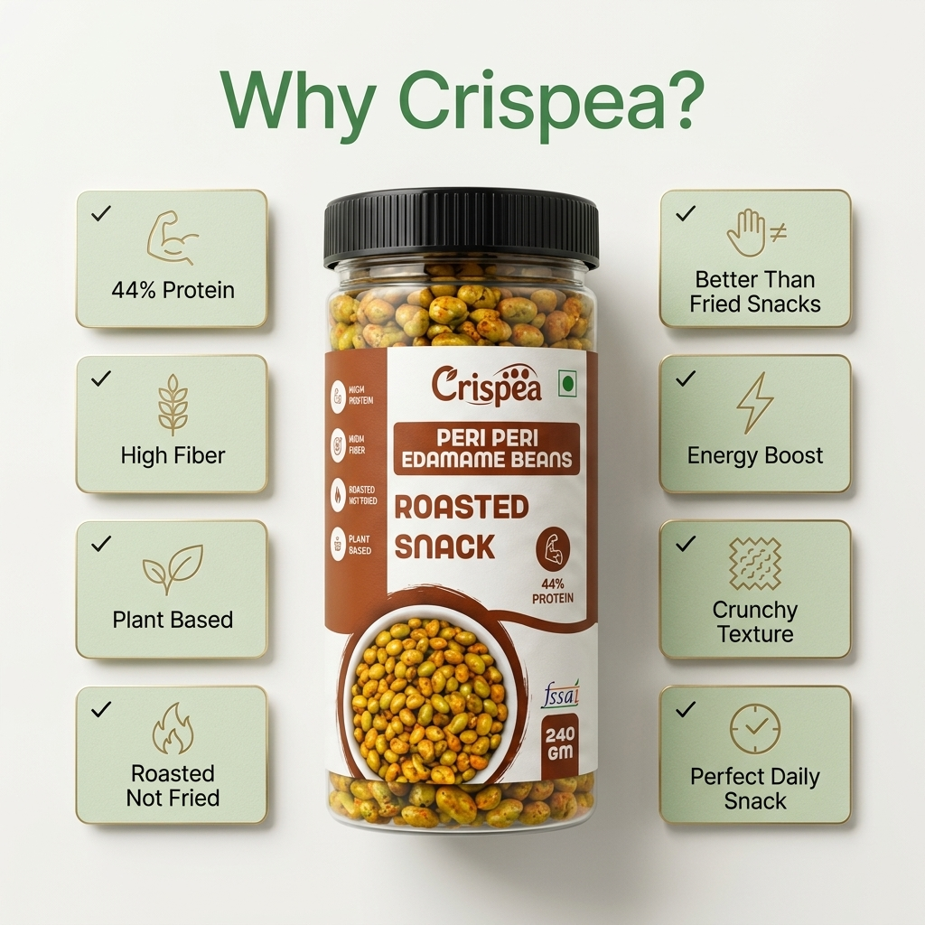 Crispea Peri Peri Edamame Beans – Roasted Snack