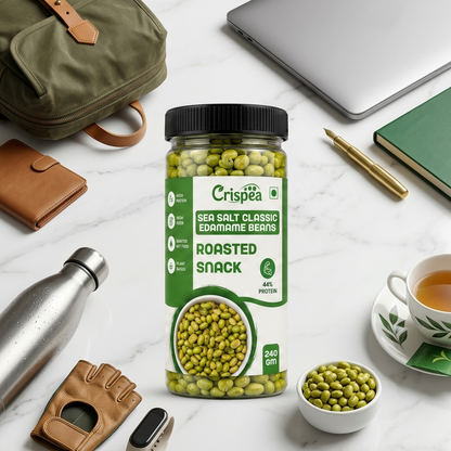 Crispea Sea Salt Classic Edamame Beans – Roasted Snack