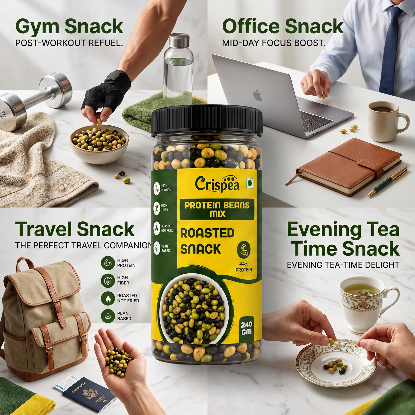 Crispea Protein Beans Mix – Roasted Snack