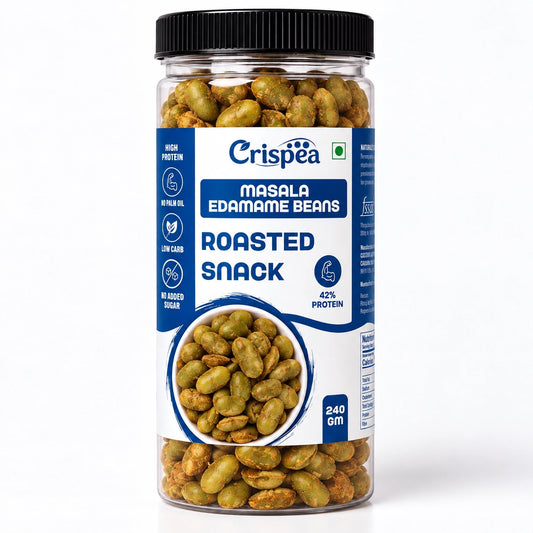 Crispea Masala Edamame Beans - Roasted Snack