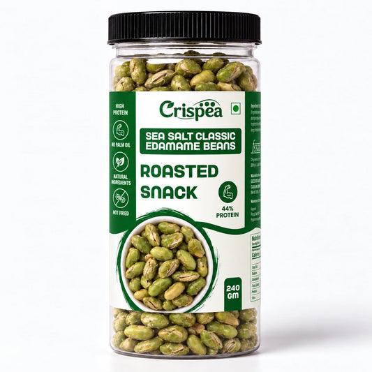 Crispea Sea Salt Classic Edamame Beans – Roasted Snack