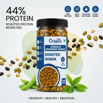 Crispea Masala Edamame Beans - Roasted Snack