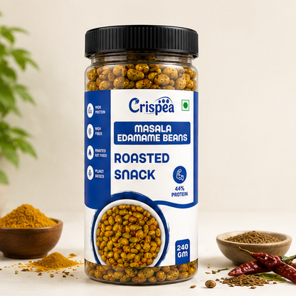 Crispea Masala Edamame Beans - Roasted Snack