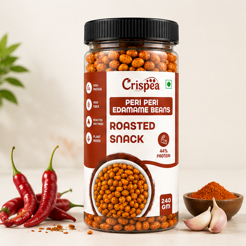 Crispea Peri Peri Edamame Beans – Roasted Snack