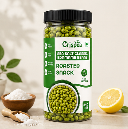 Crispea Sea Salt Classic Edamame Beans – Roasted Snack